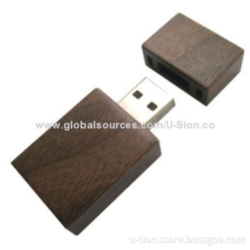 Wooden 1-64GB USB Flash Drives, Various Logos Printing Available, Support Plug-and-play Function